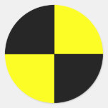 crash test dummy round stickers