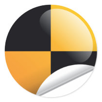 Crash Test Mark Round Sticker