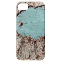 Crater Lake Topography Chart Case iPhone 5 Cover
