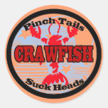Craw Dat!  Fleur de Lis, Crawfish , Craw Dat Round Sticker