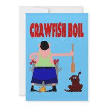 Crawfish Boil with Dog Personalized Announcement