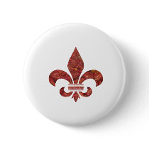 Crawfish Fleu de Lis Pinback Buttons