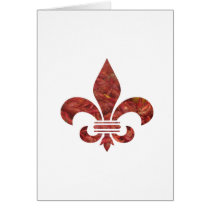 Crawfish Fleu de Lis Greeting Card