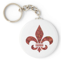 Crawfish Fleu de Lis Keychains