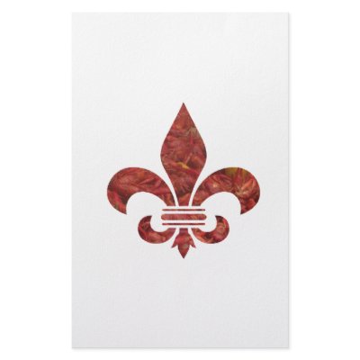 Crawfish Fleu de Lis Stationery Design by CajunDesigns