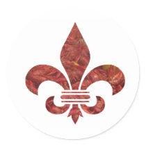 Crawfish Fleu de Lis Stickers