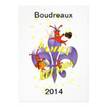 Crawfish  Fleur de Lis Family Reunion Custom Invitations