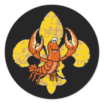 Crawfish Fleur De Lis Sticker