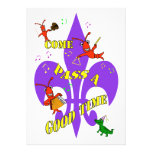 Crawfish Fleur de Lys Party Invitation