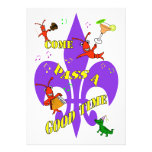 Crawfish Fleur de Lys Party Invitation