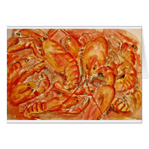 Crawfish - mudbug greeting cards