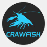 crawfish's silhouette (Light blue) シール