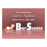 Crawling Baby Reflection Baby Shower Invitations
