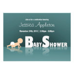 Crawling Baby Reflection Baby Shower Invitations