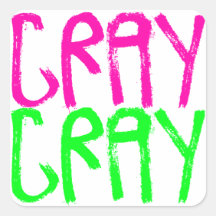 Cray Cray Autocollants Carrés