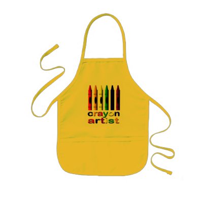 Crayon Artist Childrens Apron by windyone