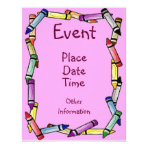 Crayon Border Custom Invites