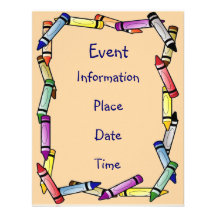 Crayon Border Invite