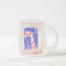 CRAYON CANE COFFEE MUG