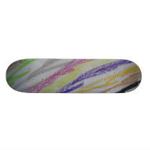Crayon Drawn Lines Skate Decks