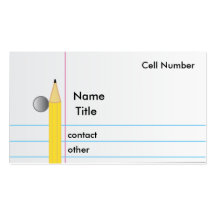 Crayon et papier cartes de visite personnelles