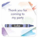 Crayon Favour Sticker  |  Bue