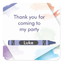 Crayon Favour Sticker  |  Bue