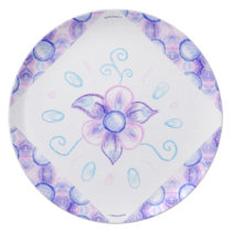 Crayon flower plate (Customizable!) plates