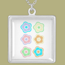 Crayon Flowers Necklace necklaces