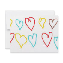 Crayon Hearts Invites