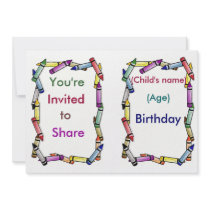 Crayon Invitation - customizable