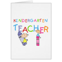 Crayon Kindergarten Teacher Tshirts and Gifts Cards