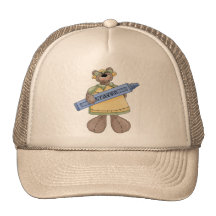 Crayon Teddy Bear Trucker Hat