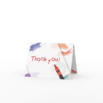 Crayon Thank You Card  |  Red