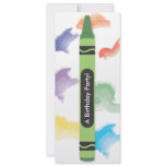 Crayon Theme Invitations  |  Green