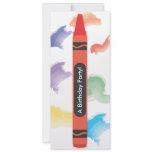 Crayon Theme Invitations  |  Red