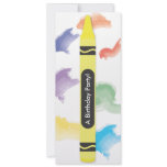 Crayon Theme Invitations  |  Yellow