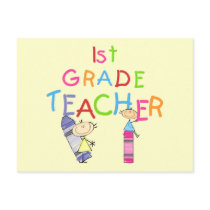 Crayons 1st Grade Teacher Tshirts and Gifts