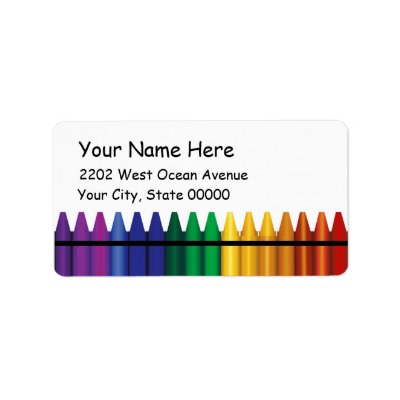 Crayons Address Label by windyone