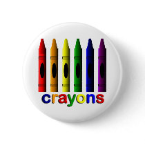 Crayons Art for Children Button