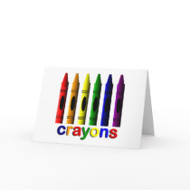 Crayons Art for Children Greeting Card