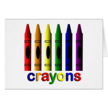 Crayons Art for Children Greeting Card