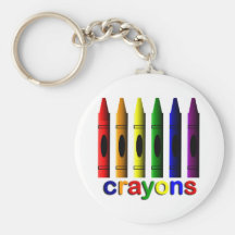Crayons Art for Children Key Chain