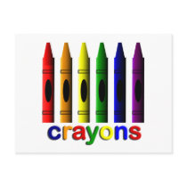 Crayons Art for Children Postcard