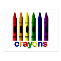 Crayons Art for Children Postcard