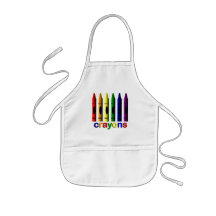 Crayons Artist Apron