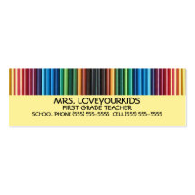 Crayons colorés cartes de visite professionnelles