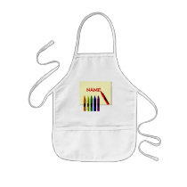 Crayons Colour my Name Apron