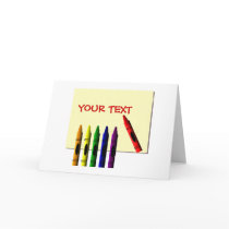 Crayons Colour My Name Greeting Card