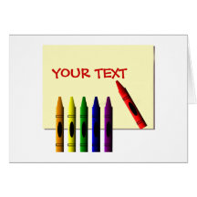 Crayons Colour My Name Greeting Card